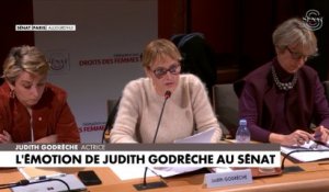 L'émotion de Judith Godrèche au Sénat