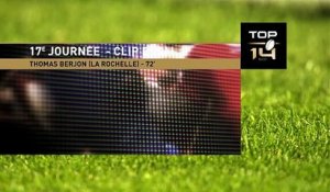 TOP 14 - Essai de Thomas BERJON (SR) - Stade Rochelais - ASM Clermont