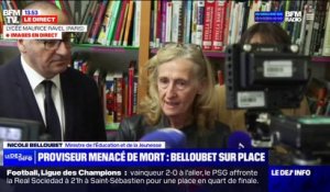 Proviseur menacé de mort à Paris: "Nous avons réagi pour former un bouclier de protection autour de l'établissement" déclare Nicole Belloubet
