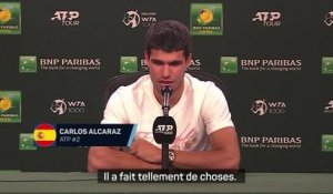 Indian Wells - Alcaraz : "Je retiendrai de Nadal le fait qu'il n'ait jamais abandonné"