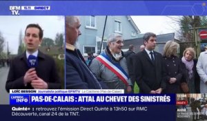 Pas-de-Calais: Gabriel Attal au chevet des sinistrés des inondations
