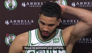 Celtics - Tatum : "Nous ne sommes pas parfaits, mais nous essayons de l'être"