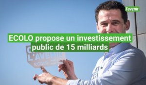 Jean-Marc Nollet : Ecolo propose un investissement public de 15 milliards d'euros