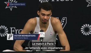 Spurs - Wembanyama : "Le match à Paris ? Je l'attends avec impatience"