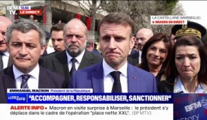 Trafic de drogue: Emmanuel Macron veut "rendre la vie impossible aux consommateurs et aux familles des plus jeunes qui servent de guetteurs"