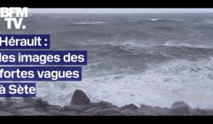 L'Hérault placé en vigilance orange: les images des fortes vagues filmées ce matin à Sète