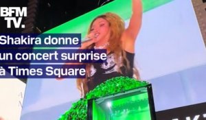 Shakira donne un concert surprise et gratuit devant 40.000 personnes à Times Square