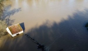Les inondations dans l'Yonne vues du ciel