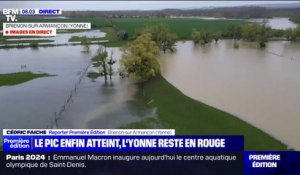 Crues dans l'Yonne: les images de drone des champs submergés