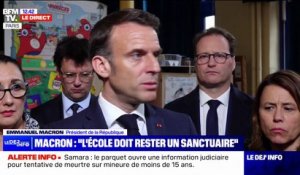 "L'école doit rester un sanctuaire", réagit Emmanuel Macron après la violente agression d'un adolescent à Viry-Châtillon