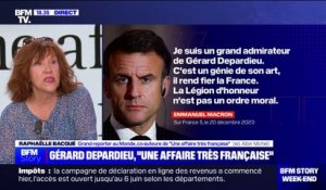 Raphaëlle Bacqué: "Gérard Depardieu ne rend pas fiers les Français"