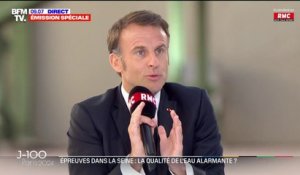 Emmanuel Macron sur la baignade dans la Seine: "Je n'ai pas changé d'avis (...) on sera au rendez-vous"