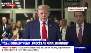 Procès de Donald Trump: "C'est une persécution contre moi" affirme l'ancien président à son arrivée au tribunal