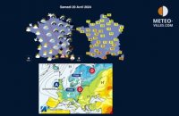 prévisions météo villes du samedi 20 avril 2024