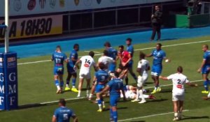 TOP 14 - Essai de Teddy IRIBAREN (SR) - Castres Olympique - Stade Rochelais