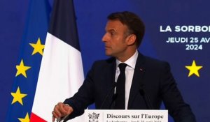Emmanuel Macron : "Notre Europe est mortelle, elle peut mourir"