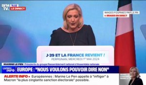 Marine Le Pen affirme que "l'idéologie de la décroissance généralisée" est "très en vogue à l'Union européenne"