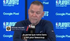 Nuggets - Malone : “ 71% en deuxième mi-temps d'un match de playoffs, c'est inacceptable”