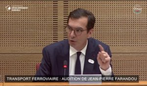 Audition de Jean-Pierre Farandou: les interrogations sur l'accord de fin de carrière à la SNCF sont "légitimes" reconnaît le PDG du groupe