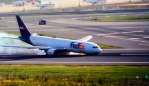 Istanbul : un Boeing 767 se pose en urgence sur le ventre après une panne du train d’atterrissage