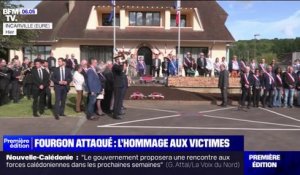 Fourgon attaqué à Incarville: des centaines de personnes et de nombreux élus présents à l'hommage aux victimes