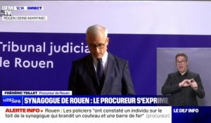 Synagogue de Rouen: le policier "aurait fait usage de son arme à cinq reprises" indique le procureur de Rouen
