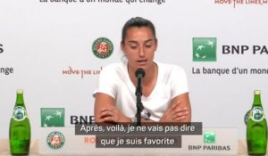 Roland-Garros - Garcia : "Pas favorite pour gagner le tournoi, ça c'est sûr"