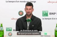 Roland-Garros - Djokovic : "Peu d'attentes mais beaucoup d'espoir"