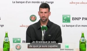 Roland-Garros - Djokovic : "Peu d'attentes mais beaucoup d'espoir"