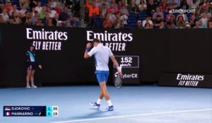 Brutal, Djokovic s'est montré sans pitié face à Mannarino : les temps forts en vidéo