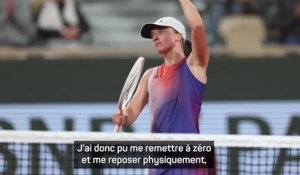 Roland-Garros - Swiatek : “Pour une fois, ce jour de repos m'a aidé !"