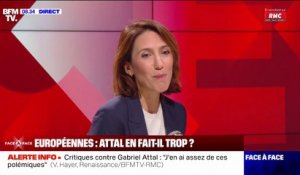 "J'en ai assez de ces polémiques": Valérie Hayer réagit aux critiques après l'irruption de Gabriel Attal pendant une interview
