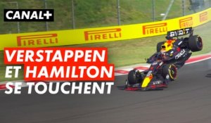 Le contact entre Max Verstappen et Lewis Hamilton à la fin du Grand Prix de Hongrie - F1