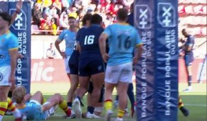 TOP 14 - Essai de Alexandre BECOGNEE (MHR) - USA Perpignan - Montpellier Hérault Rugby