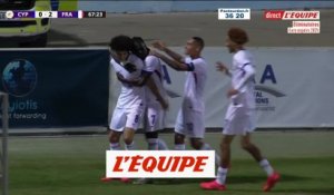 Le but de Akliouche face à Chypre - Foot - Qualifs Euro U21 - Bleus