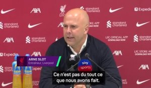 Liverpool - Slot : “Dans un monde idéal, nous les aurions complètement surclassés”