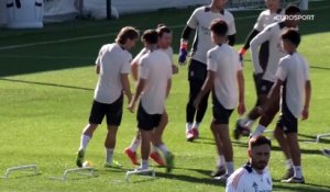 Extraits de l'entraînement du Real, à la veille de la réception de Dortmund