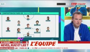 Avec Lee en pointe et Vitinha remplaçant contre le PSV - Foot - C1 - PSG