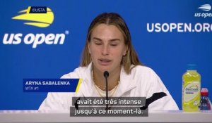 US Open - Après sa victoire au 1er tour, Sabalenka raconte les bienfaits de sa pause