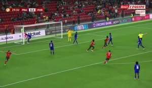 Anisio Cabral ouvre le score en faveur du Portugal face à la France en finale de l'Euro U17 - Foot - Euro U17 (Finale)