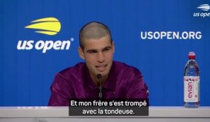 US Open - Alcaraz explique sa nouvelle coupe de cheveux : "Mon frère s'est trompé avec la tondeuse !"