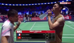 Le replay du 2e tour de Christo Popov - Badminton