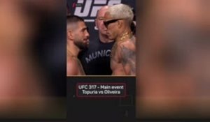 UFC 317 - Le face-à-face entre Topuria et Oliveira