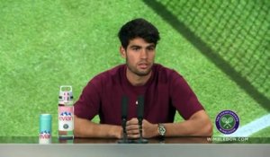 Wimbledon 2025 - Carlos Alcaraz : "Tom Holland ? Ce serait un honneur de l'affronter au golf !"