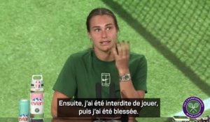 Wimbledon - Sabalenka : "J'ai une relation difficile avec Wimbledon"