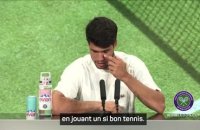 Wimbledon - Alcaraz : "Je ne pense pas voir d'avantage sur Sinner"