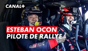 Esteban Ocon copilote et pilote de rallye au Goodwood festival of speed