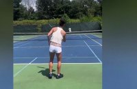 US Open 2025 : Loïs Boisson à l'entrainement avant sa première participation