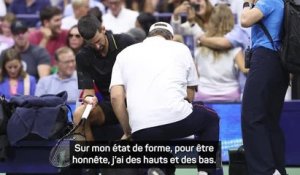 US Open - Djokovic : "C'est frustrant de ne plus être tout le temps à 100%"