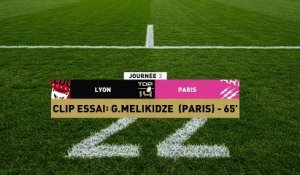 TOP 14 - Essai de Giorgi MELIKIDZE (SFP) - LOU Rugby - Stade Français Paris